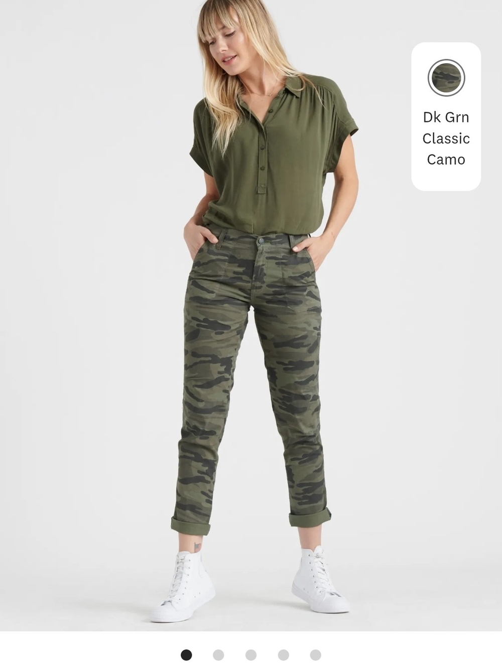 Lucky Brand The Cargo Green Camo Straight Leg Pants Sz 28 Khaki Street New